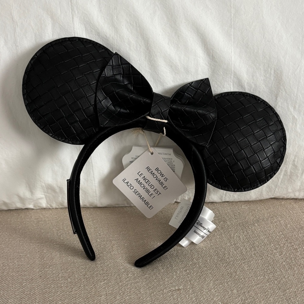 Disney Parks Loungefly Black Woven Backpack and Headband Set - Picture 6 of 7